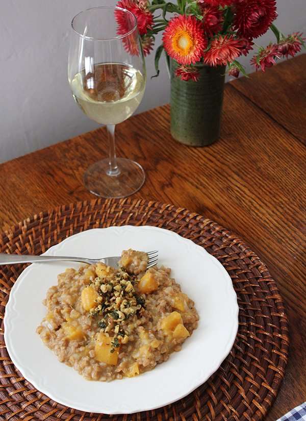 Farro Risotto With Butternut Squash And Crispy Sage Gremolata